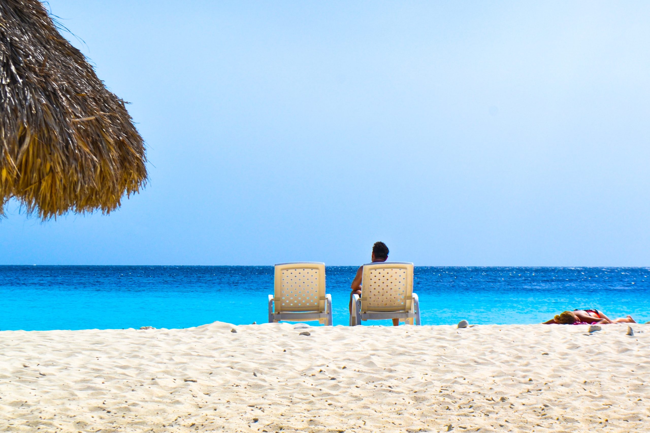 sunbeds on beach